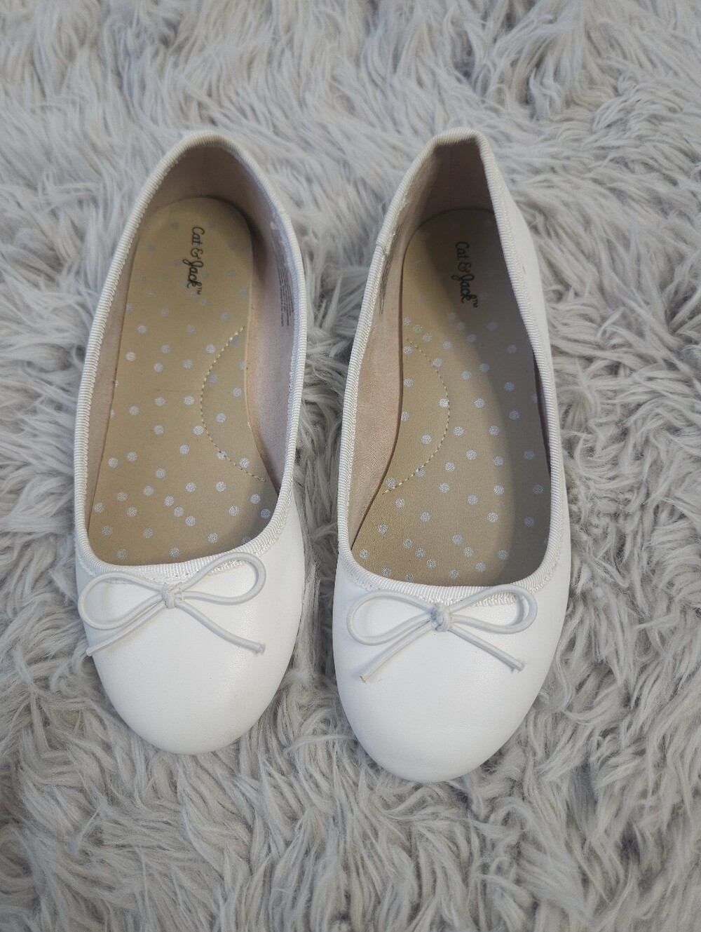 Cat & Jack White Bow Ballet Flats